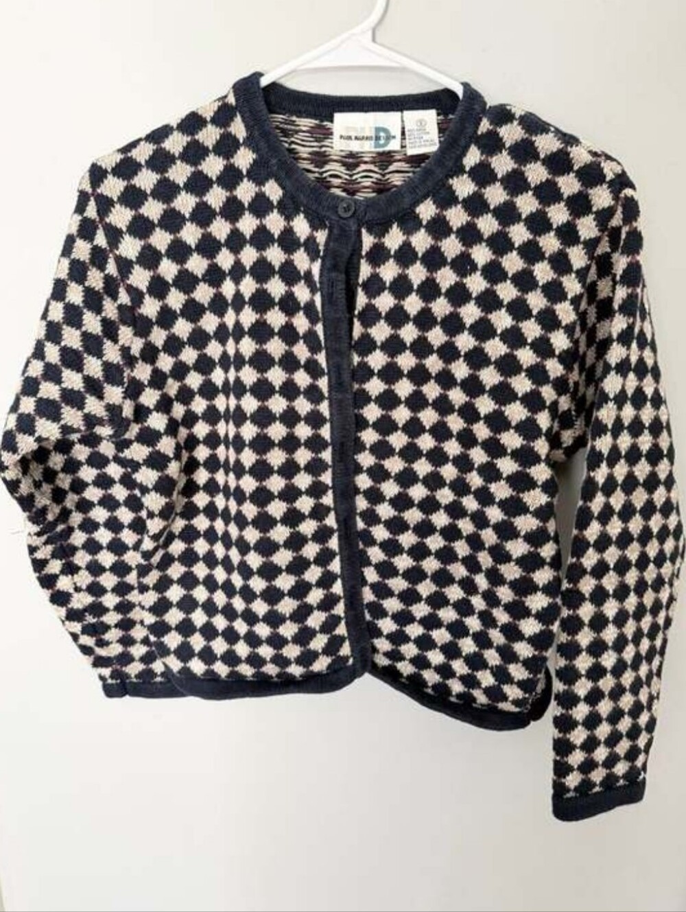 Diamond Pattern Knit Cardigan